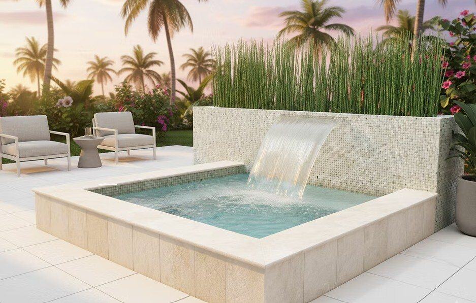 Jacuzzi Oasis Termal con cascada y calentador