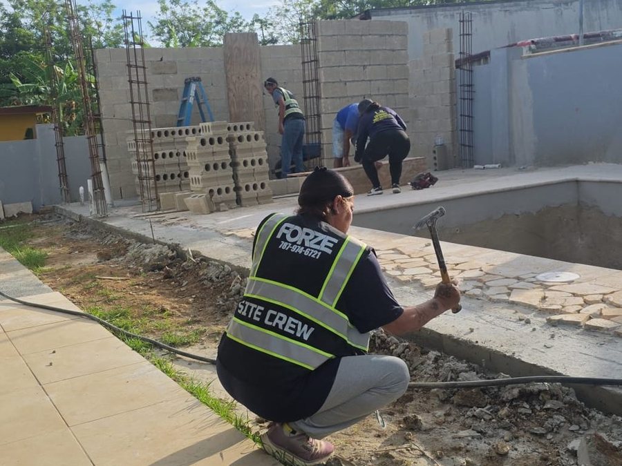 Trabajo de concreto en obra